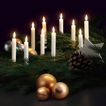 LED Weihnachtsbaumkerzen -  10 Stück - Deluxe Homeart - 3D Flamme