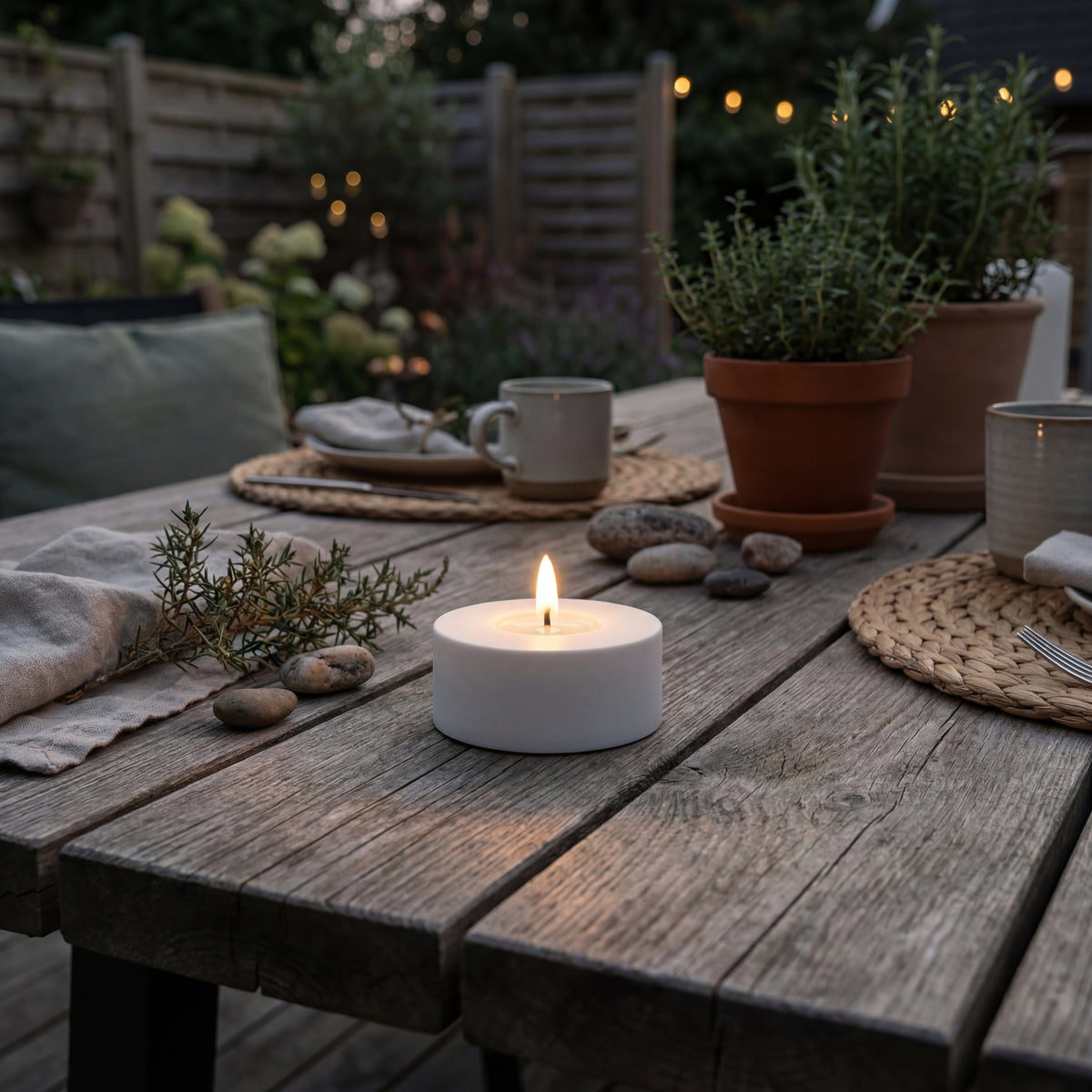 Outdoor LED Teelichter 2er-Set – Real Flame Tealights von Deluxe Homea
