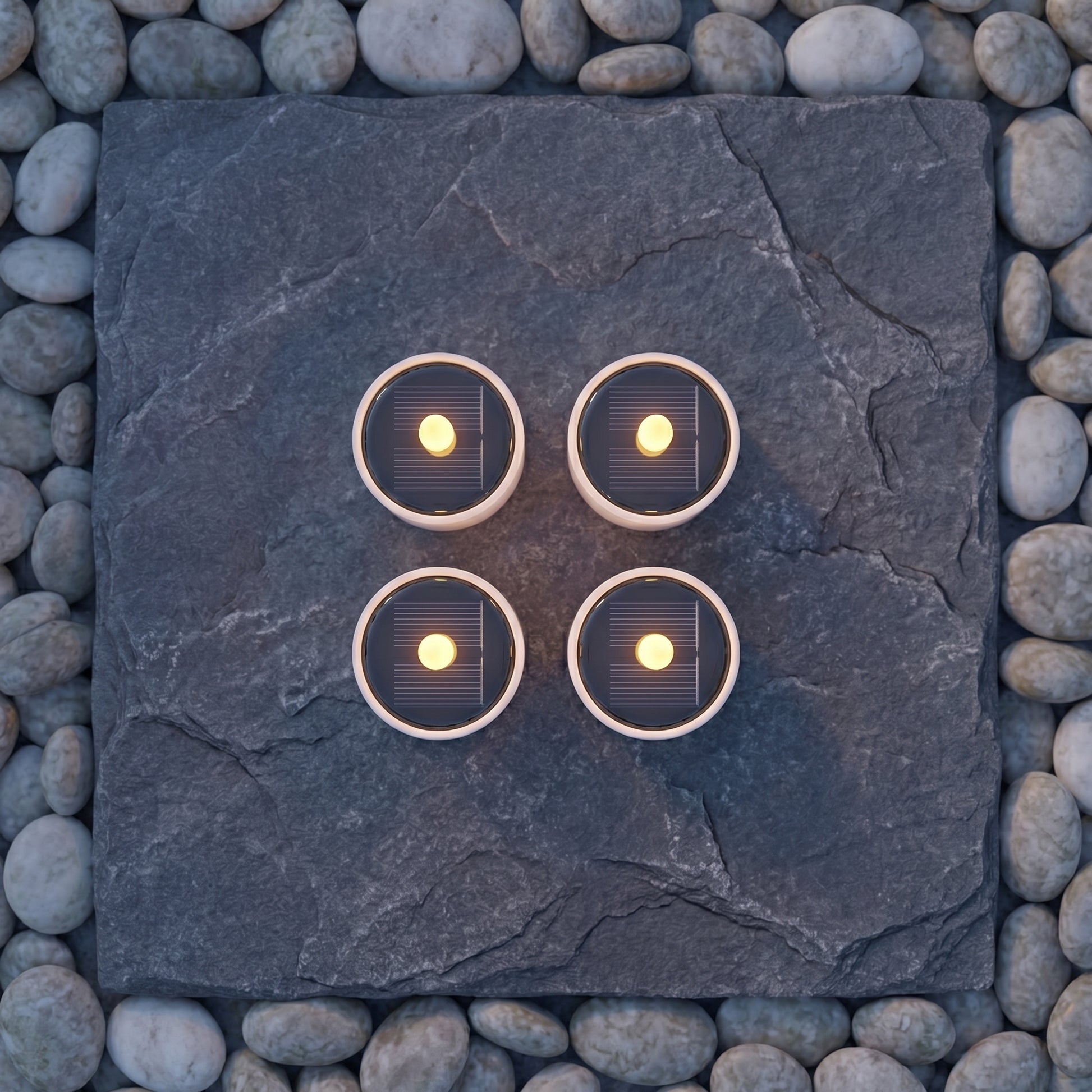 Outdoor Solar-Teelichte 4 Stück – 3D-Flamme – Nordic Flame