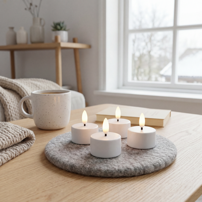 LED Teelichter Real Flame – Mini 4er-Set –  Delight By Deluxe Homeart