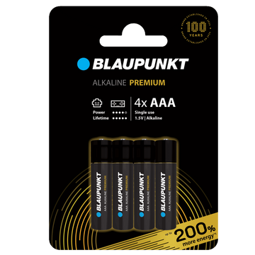 4 x AAA Batterien – Blaupunkt Alkaline Premium