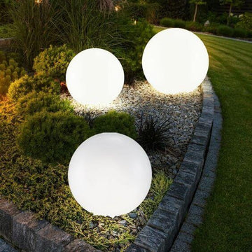 Outdoor LED Solarkugeln – Weiß – 3er-Set