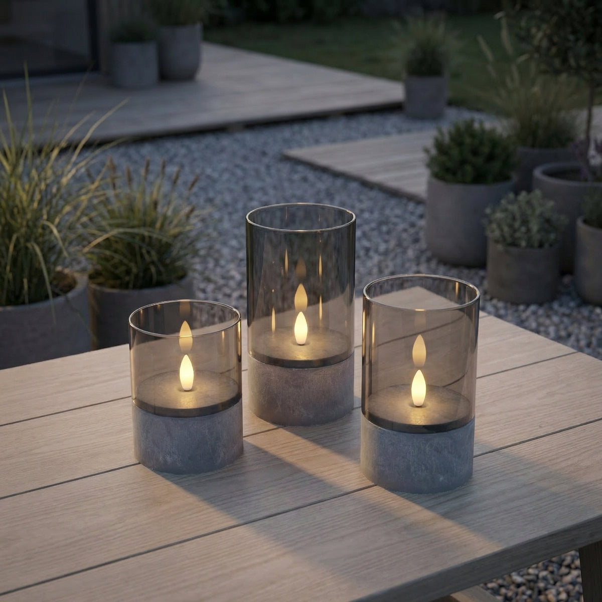 Outdoor LED Kerzen – wetterfest & mit 3D-Flamme | Nordic Flame