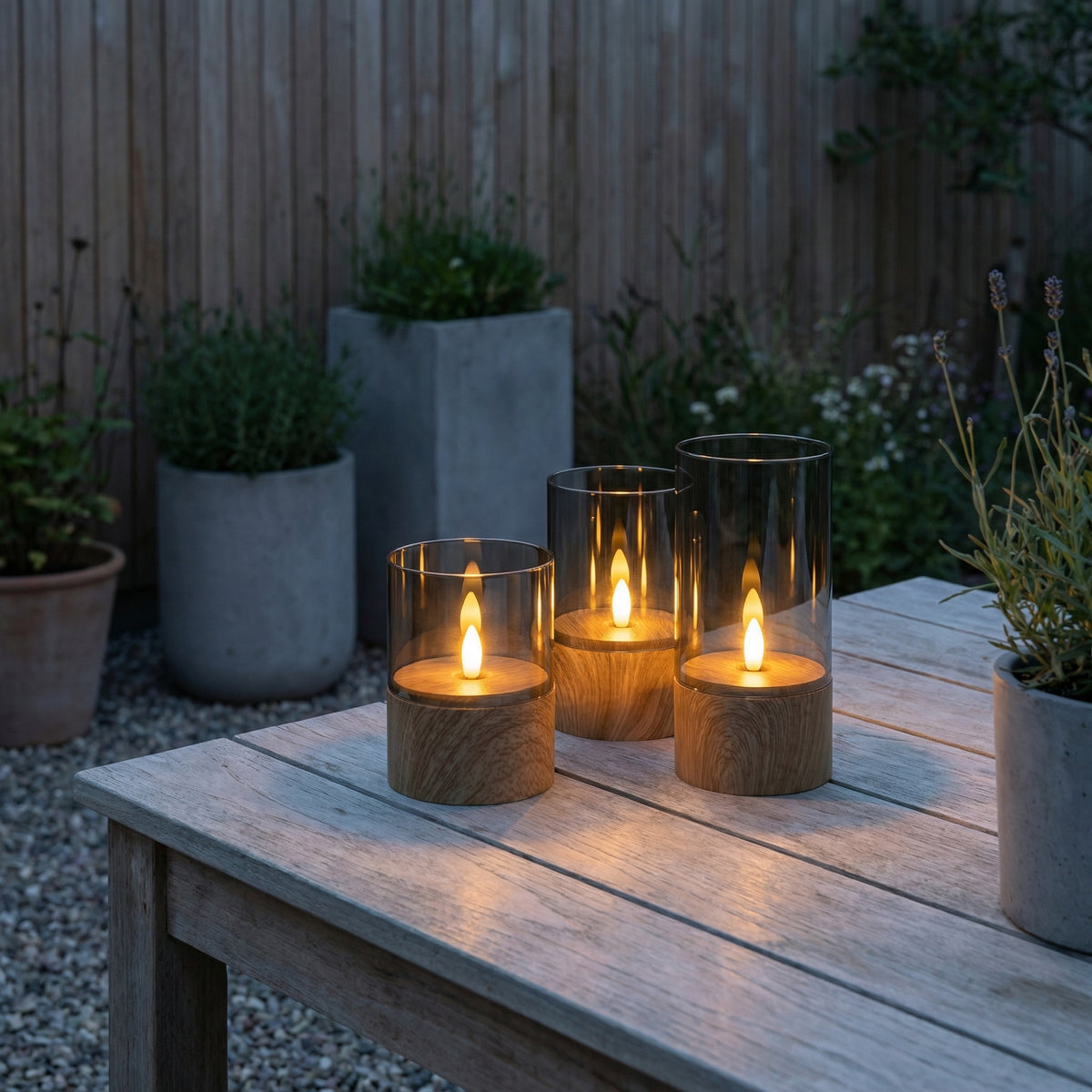 Outdoor LED Kerzen – wetterfest & mit 3D-Flamme | Nordic Flame