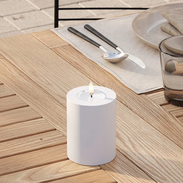 Outdoor Deluxe Homeart LED-Kerze D7,5 x 10 cm - Deluxe 3D Flamme flackernd