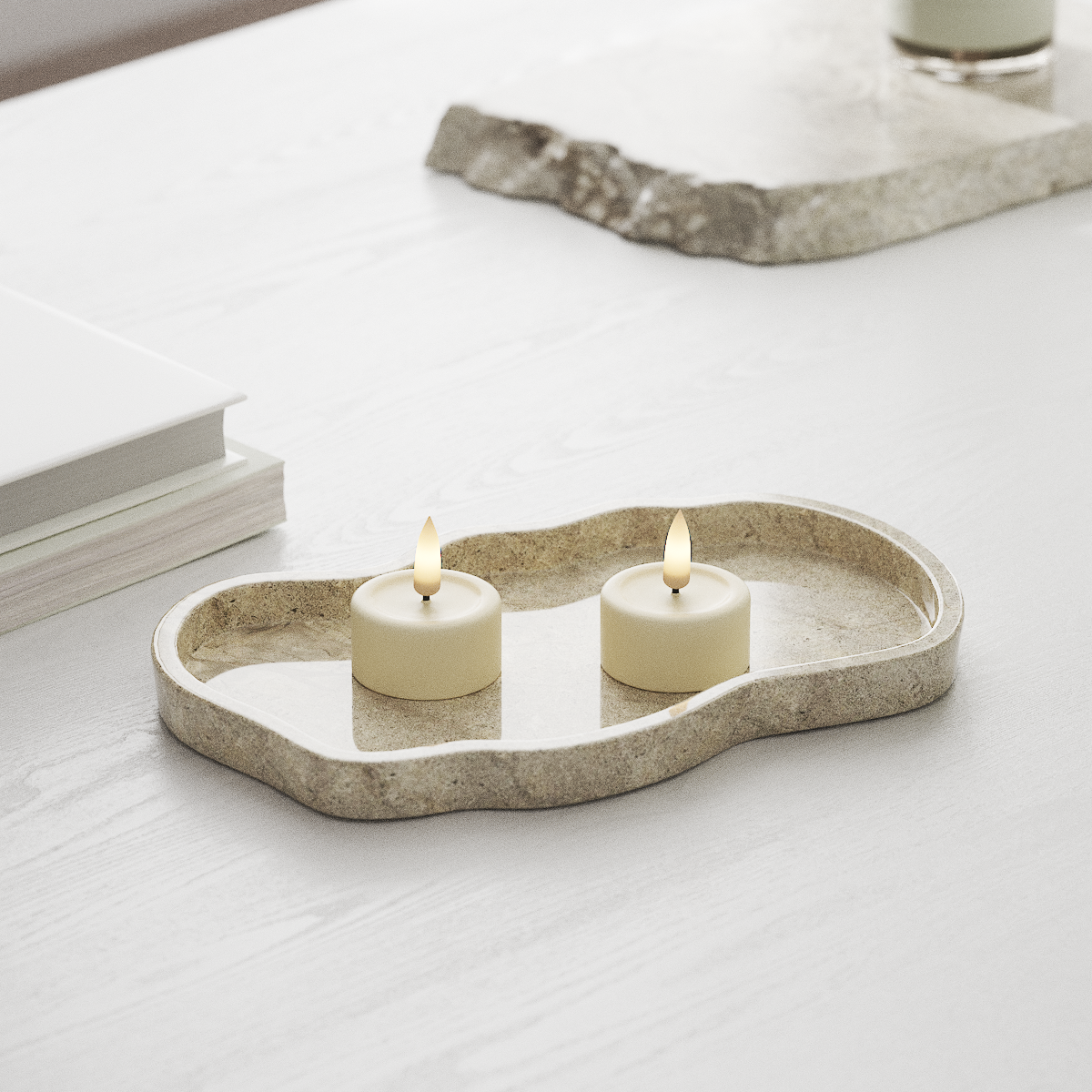 LED Teelichter 2 Stück - Echtwachs - Realistische 3D Flamme - Nordicflame-de