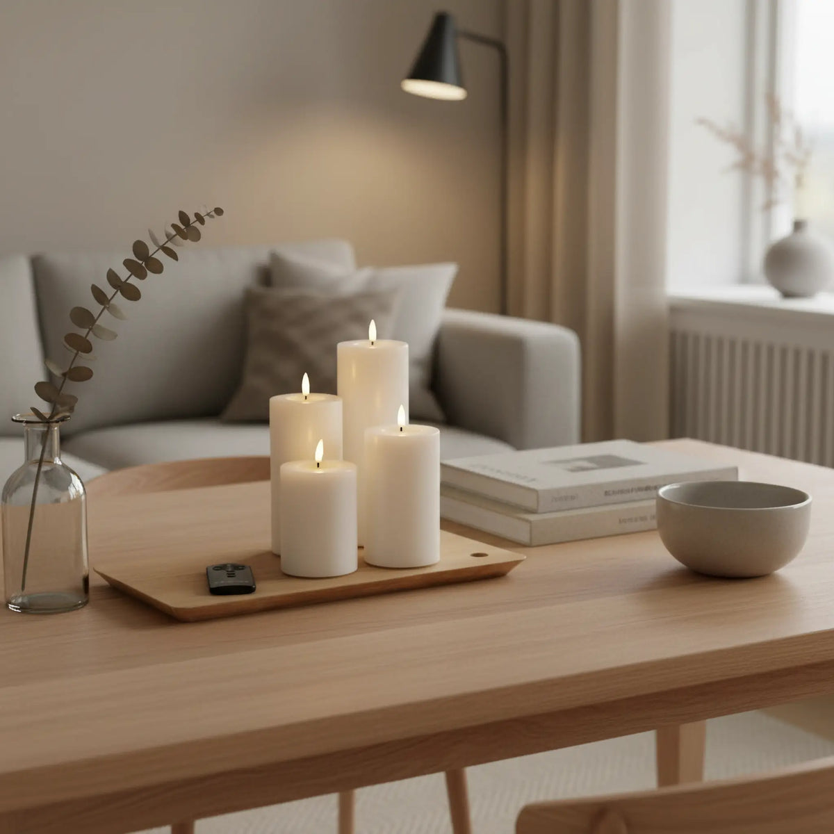 Deluxe Homeart LED Stumpenkerzen – Set mit 4 Größen inkl