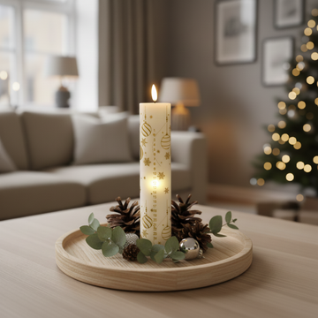 LED Kalenderkerze inkl. Timer, Fernbedienung und Batterien - Deluxe Homeart