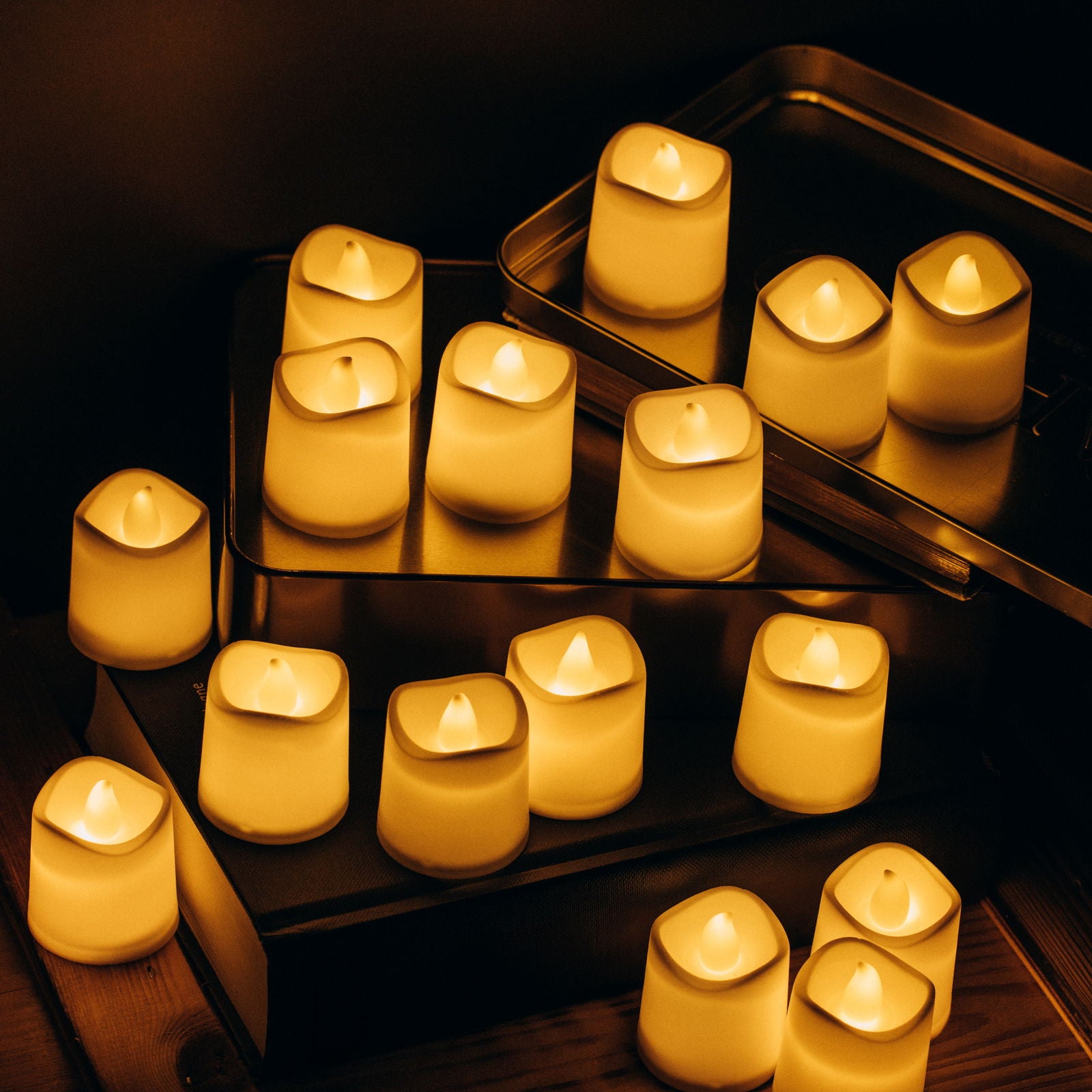 20 Pack kleine LED-kerzen in Teelicht größe - Nordicflame-de