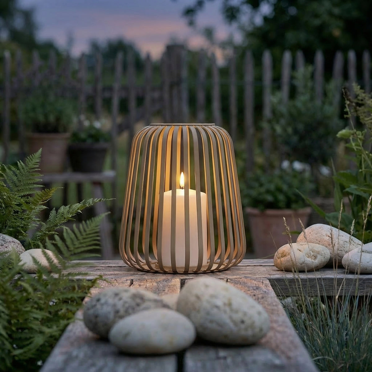 Metall-Laterne inkl. LED-kerze – Outdoor