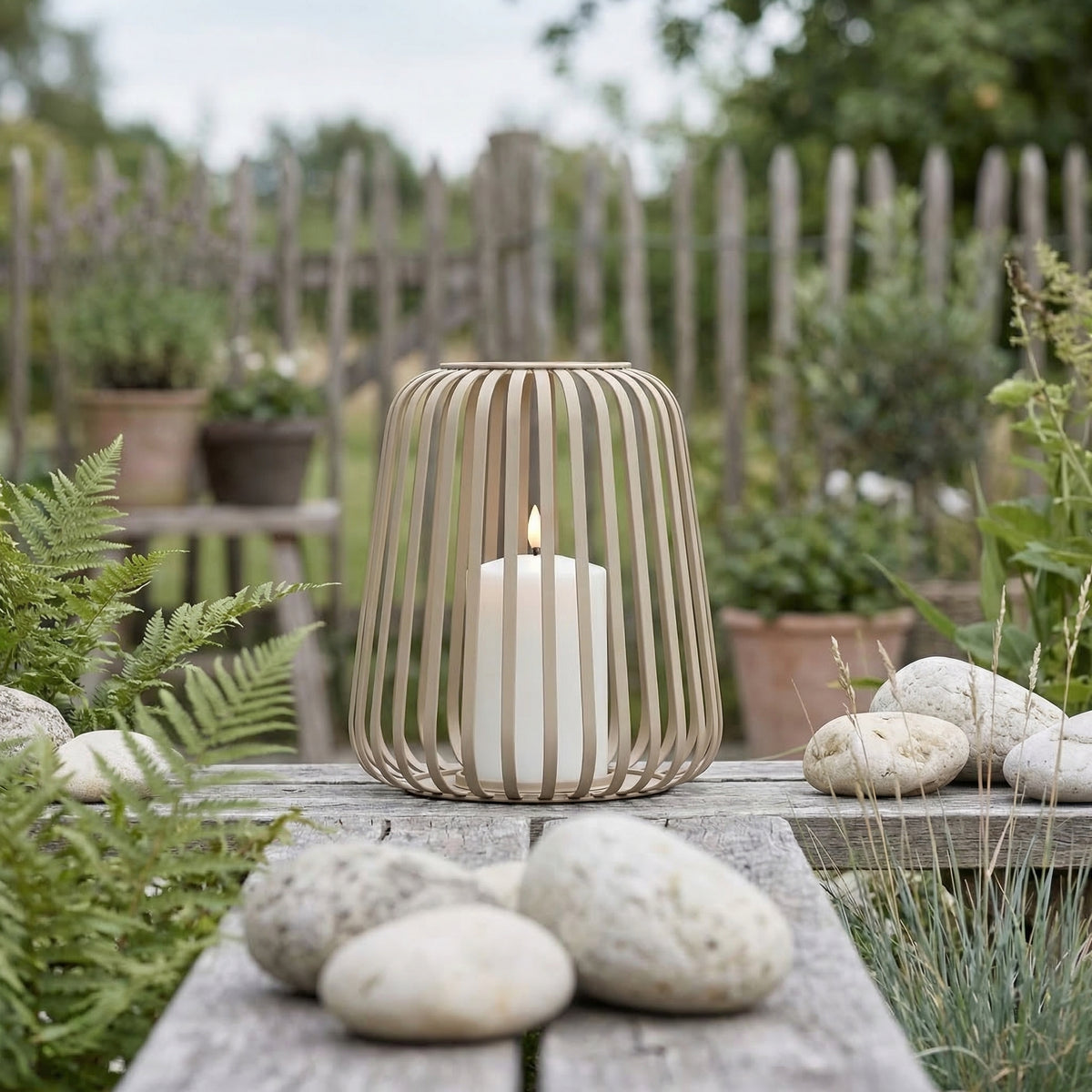 Metall-Laterne inkl. LED-kerze – Outdoor