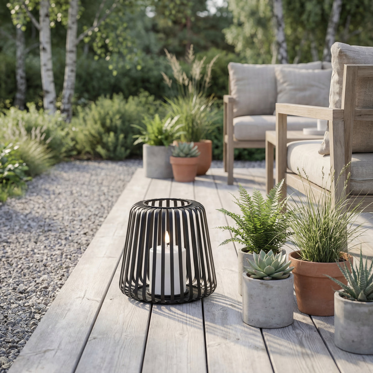 Metall-Laterne inkl. LED-kerzen – Outdoor