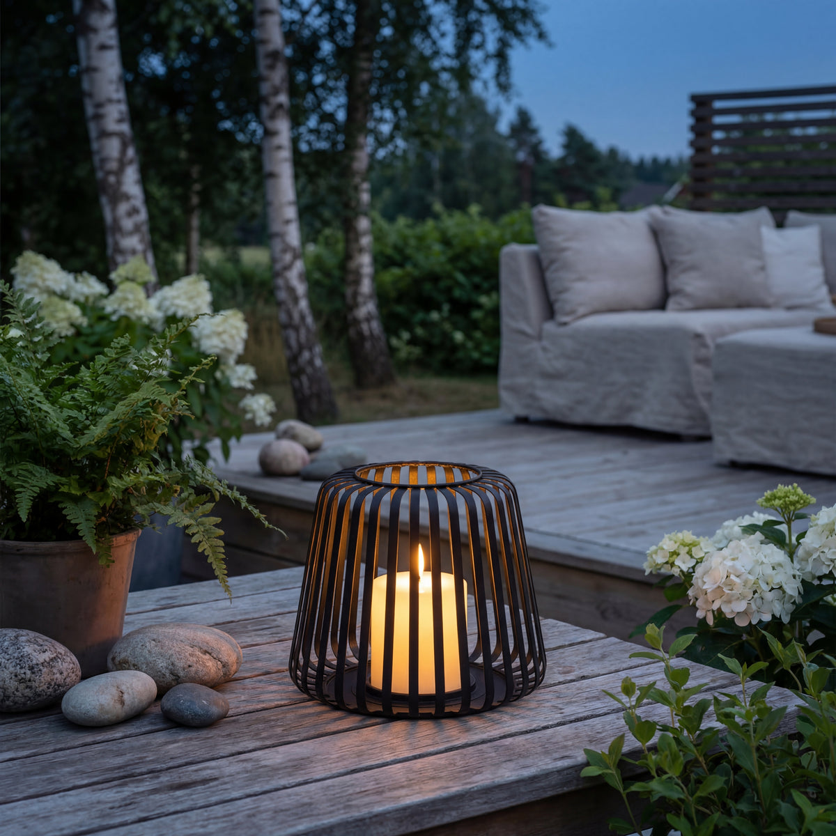 Metall-Laterne inkl. LED-kerzen – Outdoor