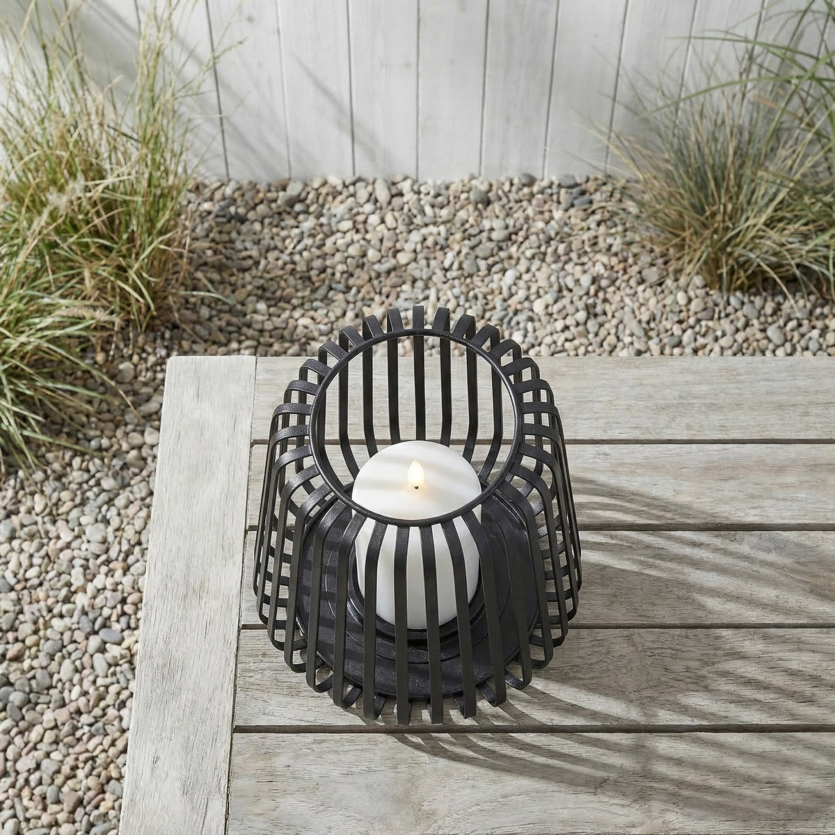 Metall-Laterne inkl. LED-kerzen – Outdoor