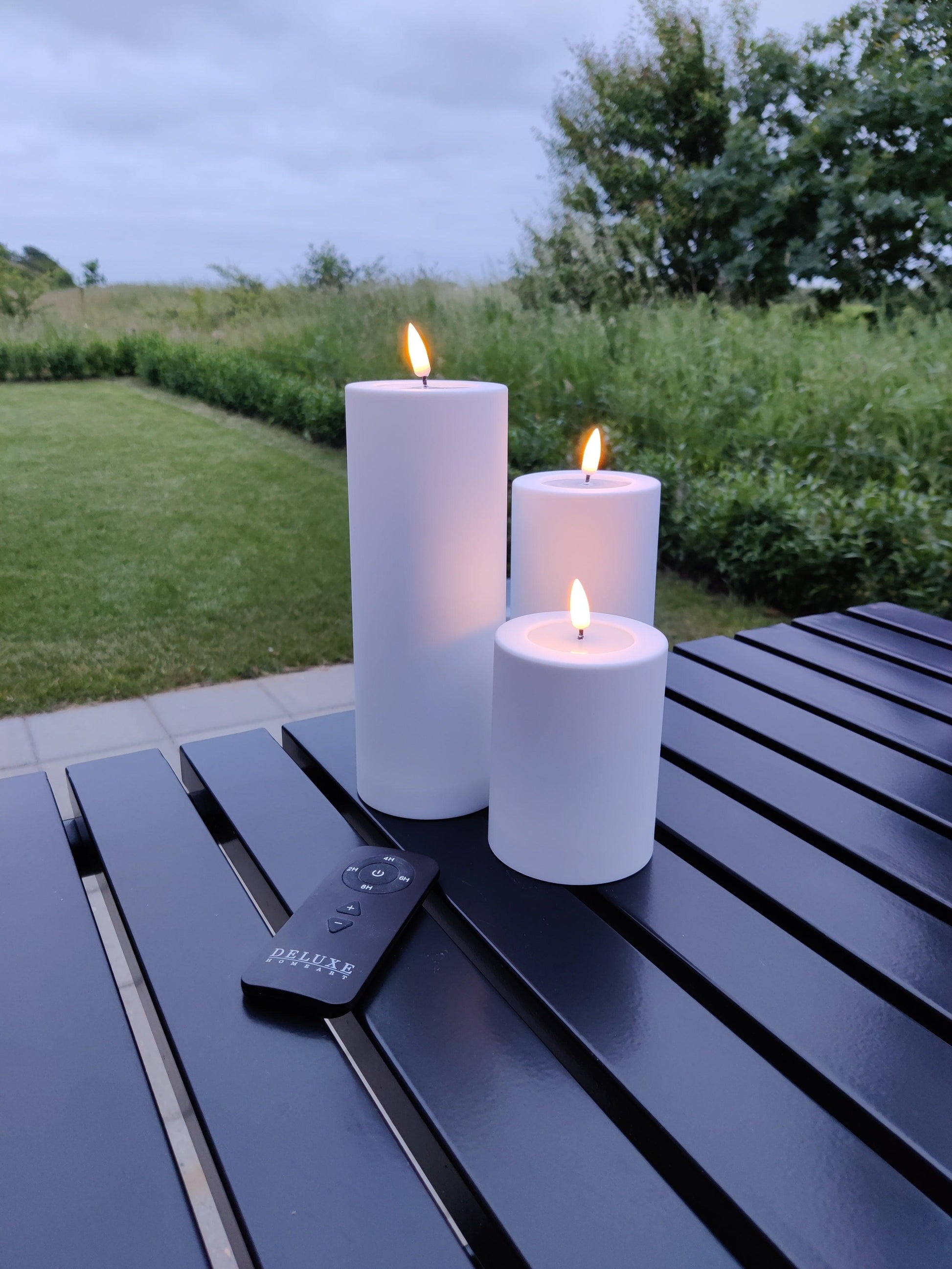 Outdoor LED-Kerzenset für Außen mit 3 Größen | 3D Flamme - Outdoor LED-Kerzenset für Außen mit 3 Größen | 3D Flamme - undefined - nordicflame.de Nordicflame-de