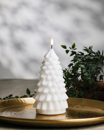 LED-Kerze Tannenbaum 19 cm - Weihnachtsbaum - Deluxe Echtwachs